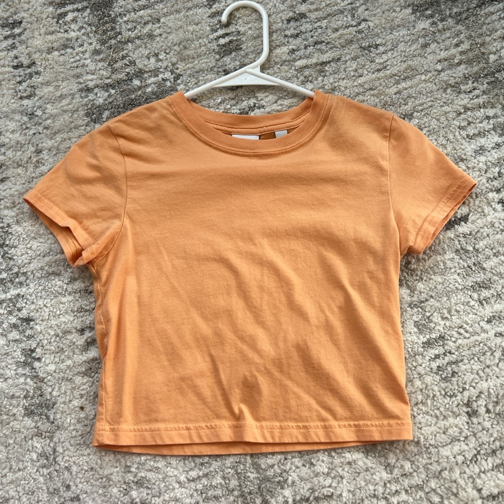 Orange crop top
